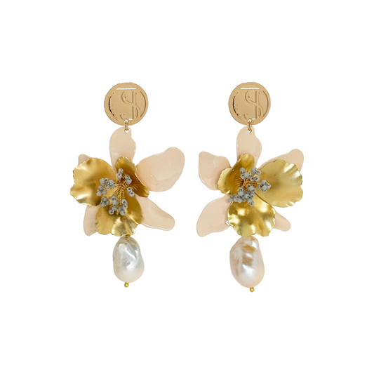 Pearl Flower Bloom Earrings