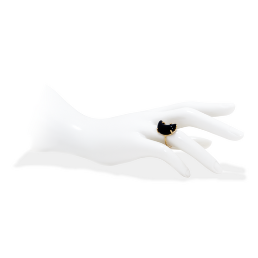 Simple Band Moon Ring