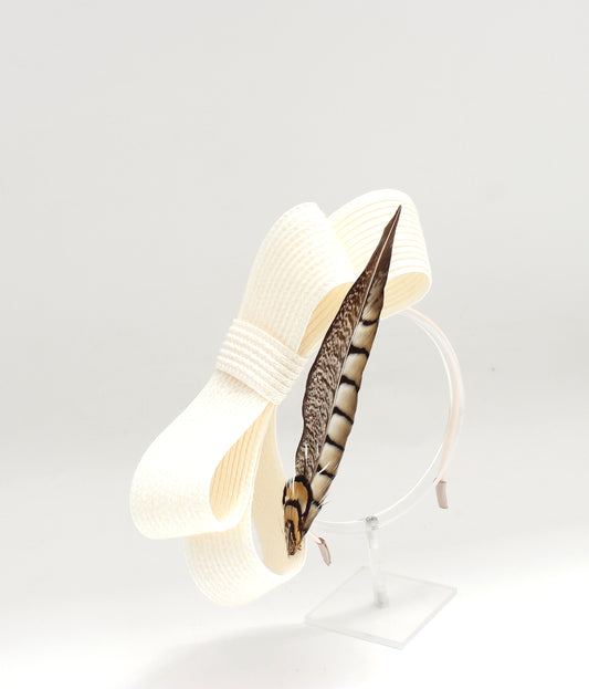 Tocado Beige Lazo