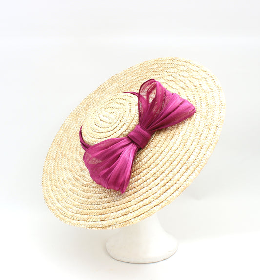 Tocado Paja Magenta
